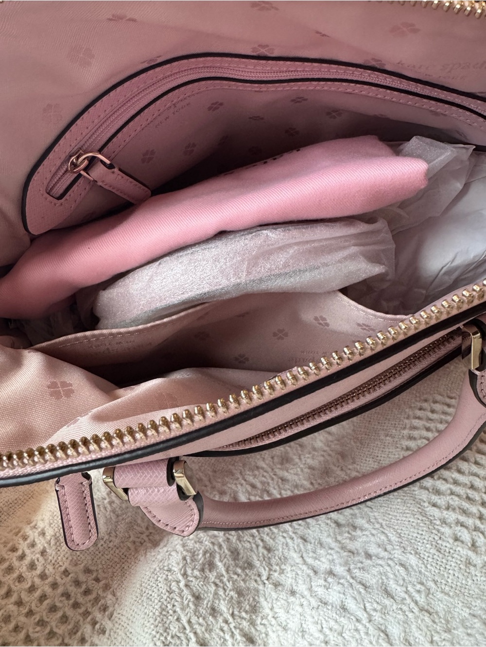 kate spade Pink Saffiano Leather Satchel - Picture 3 of 6